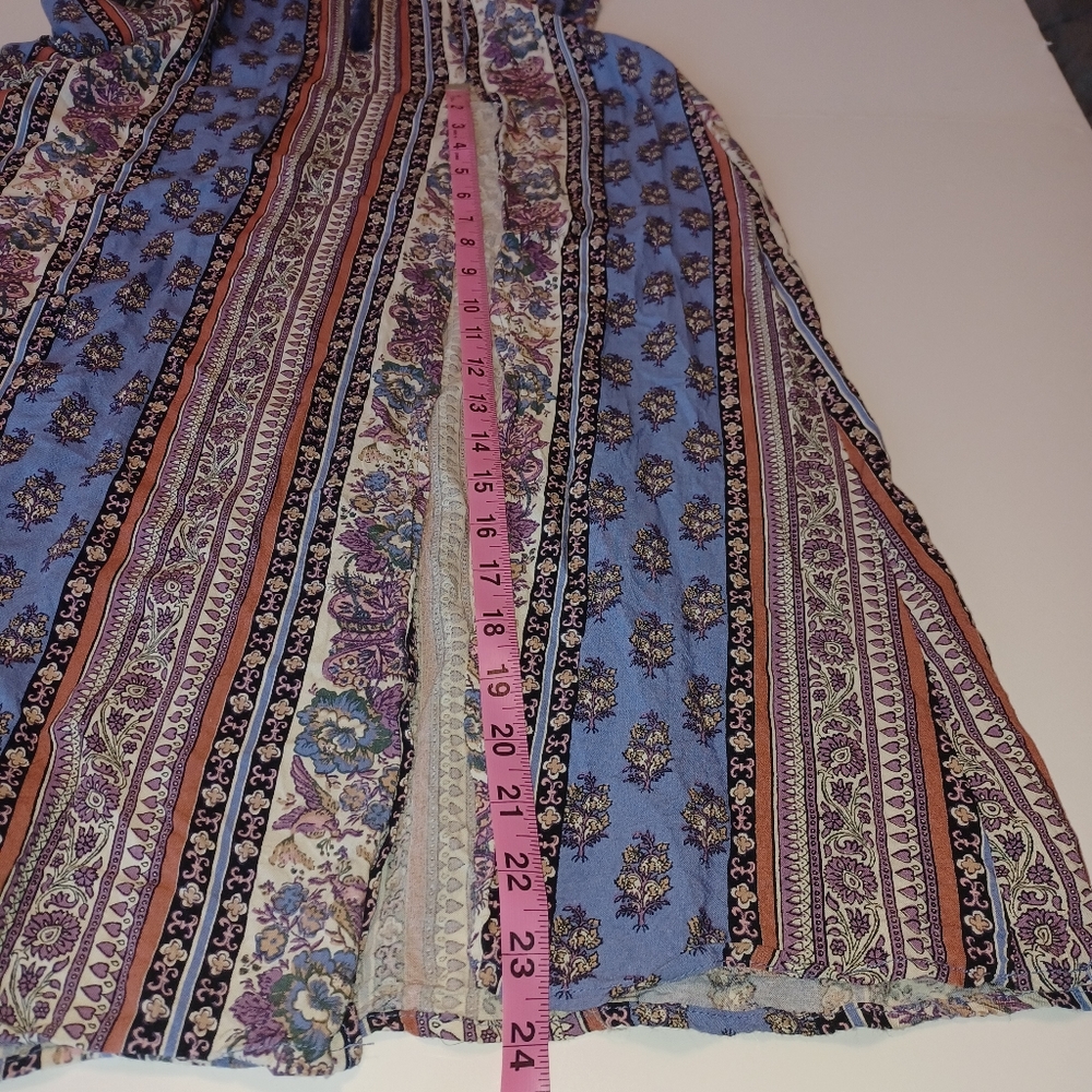 Band of Gypsies Boho Smocked Maxi Dress Women's Sz Small - Picture 9 of 12